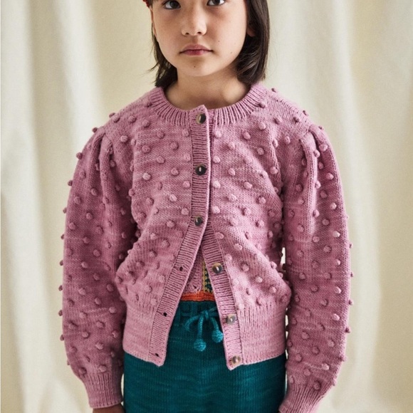 Misha And Puff Other - Misha and Puff Girls' Pink Popcorn Cardigan Sweater- 3-4Y